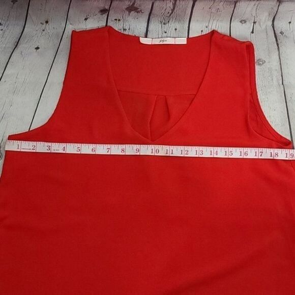 Gibson Nordstrom Red V-neck Tank Top Medium - Picture 6 of 10